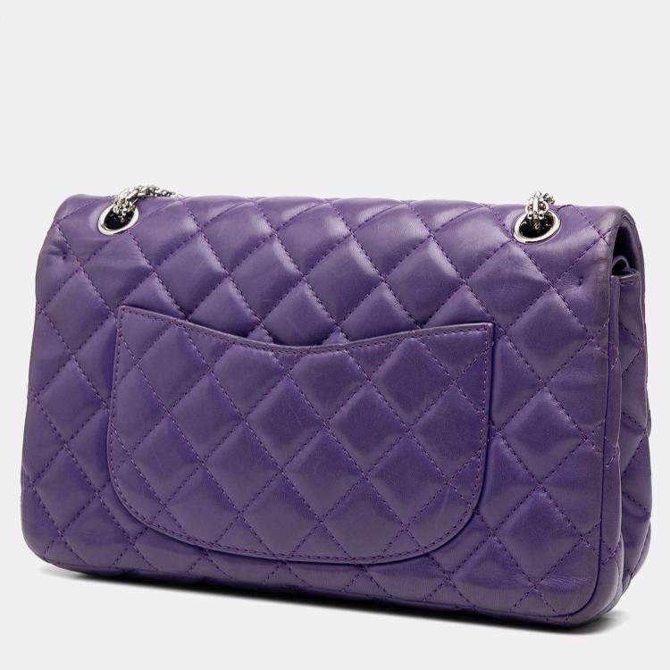 مملوكة مسبقًا Chanel Purple Quilted Lambskin Reissue 2.55 Double Flap 226