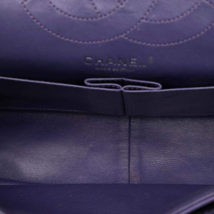 مملوكة مسبقًا Chanel Purple Quilted Lambskin Reissue 2.55 Double Flap 226