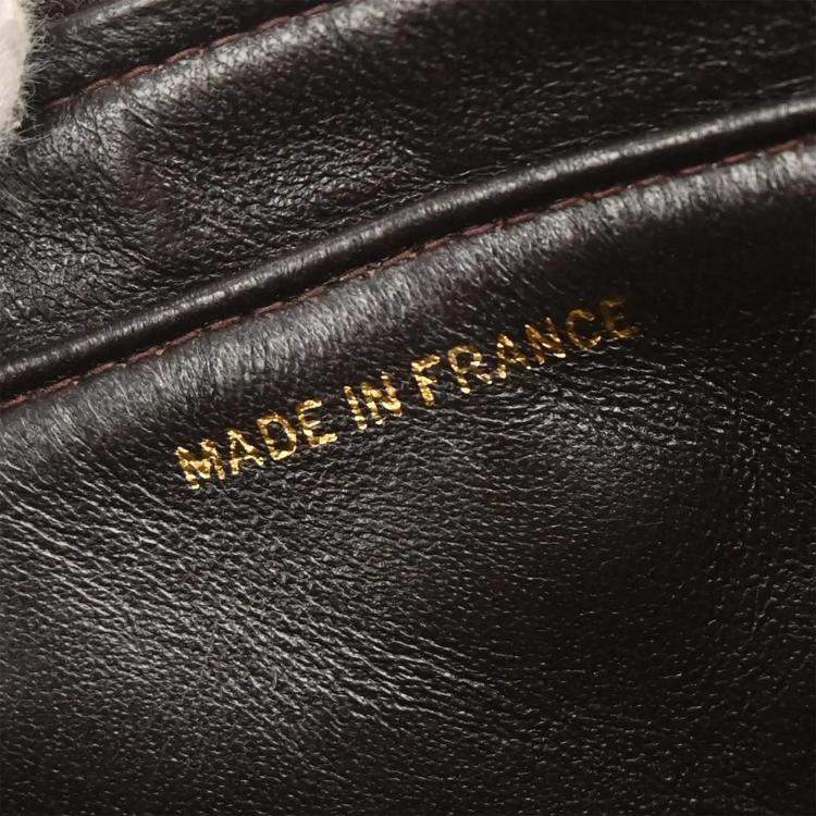 Pre Owned Chanel Brown Velvet Chain Backpack