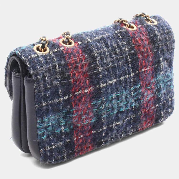 Pre Owned Chanel Tweed Multicolor CC Flap Bag