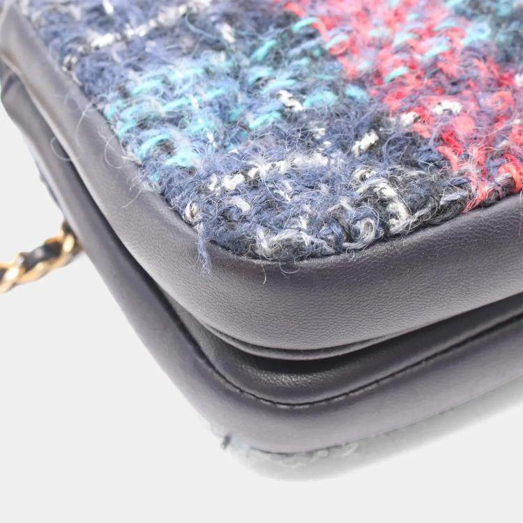 Pre Owned Chanel Tweed Multicolor CC Flap Bag