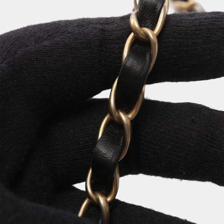 Pre Owned Chanel CC Black Velvet Shoulder Bag