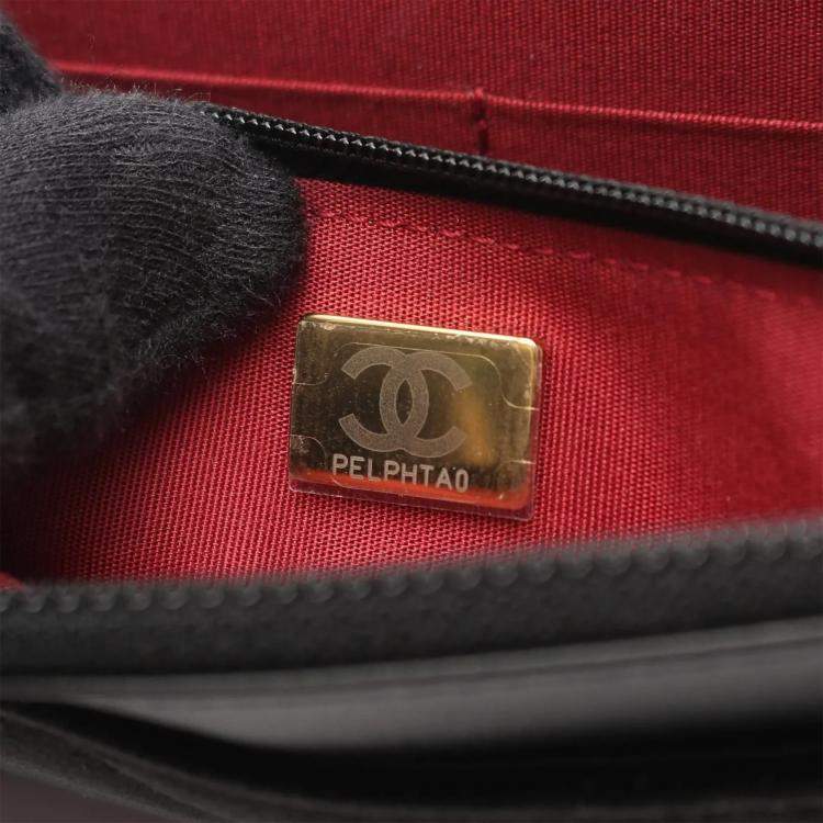 Pre Owned Chanel CC Black Velvet Shoulder Bag