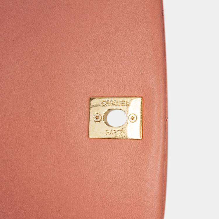 Pre Owned Chanel Pink Small Lambskin Color Match Flap