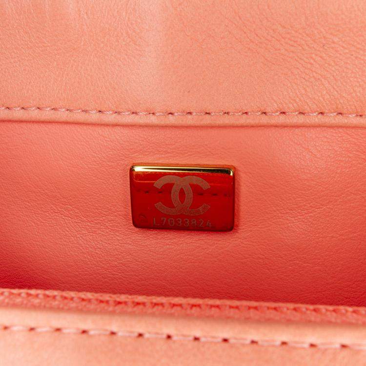 Pre Owned Chanel Pink Small Lambskin Color Match Flap