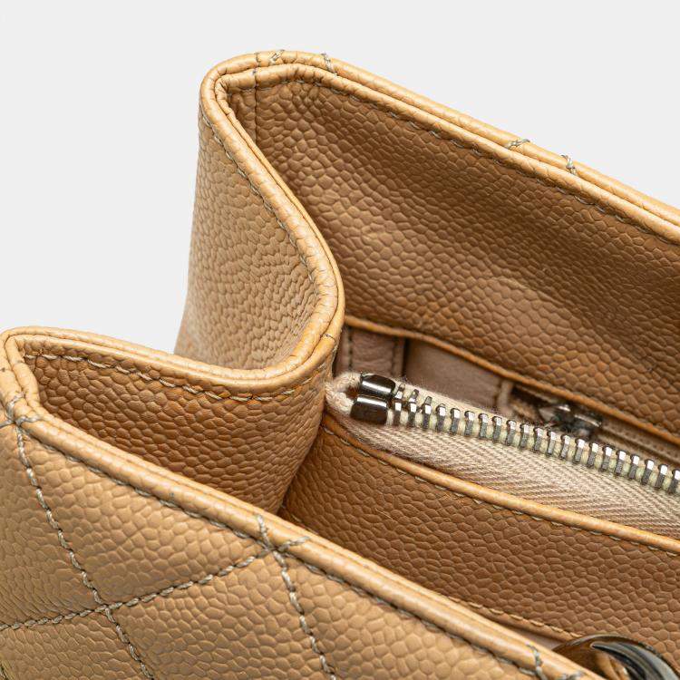 Pre Owned Chanel Brown Caviar Grand Shopping Tote