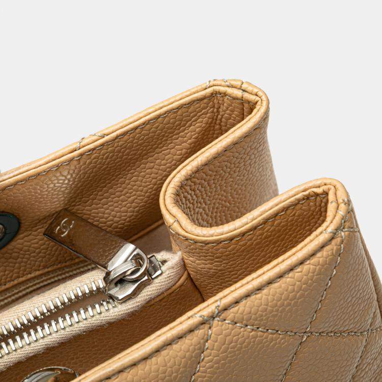 Pre Owned Chanel Brown Caviar Grand Shopping Tote