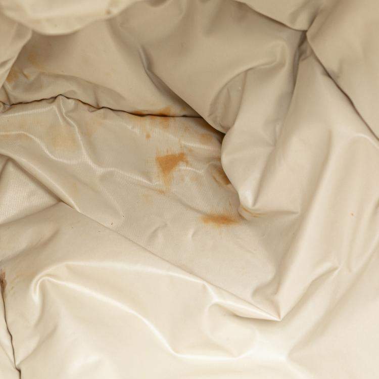 مملوكة مسبقًا Chanel White Nylon Tweed Printed Coco Cocoon Tote