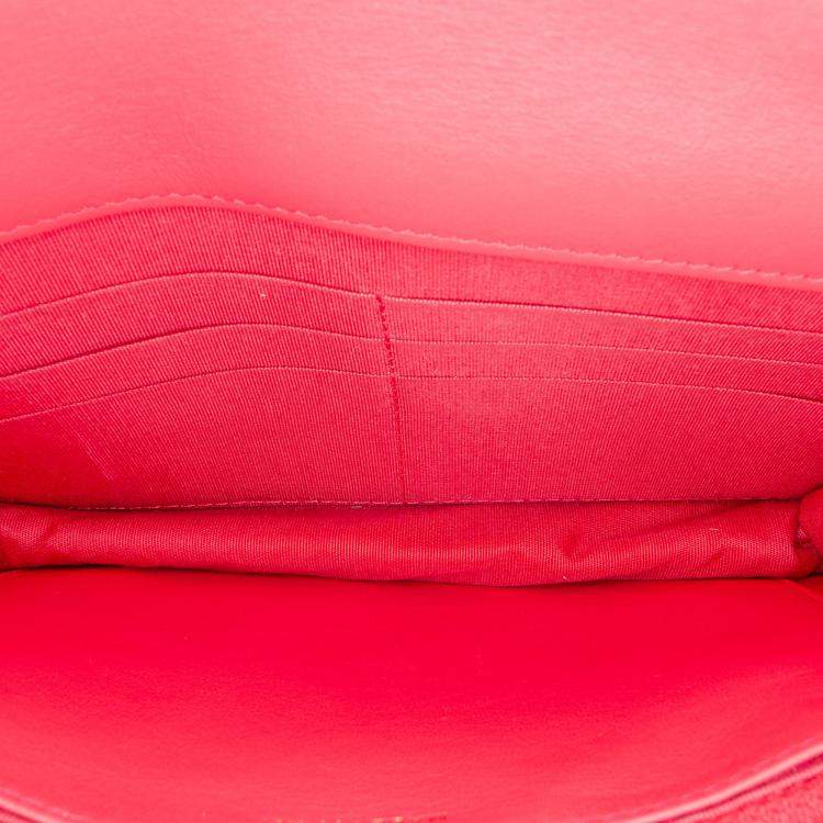 Pre Owned Chanel Pink Tweed 19 Wallet On Chain