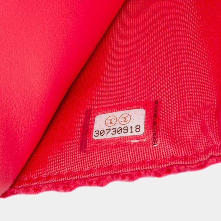 Pre Owned Chanel Pink Tweed 19 Wallet On Chain