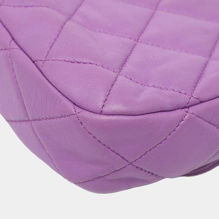 مملوكة مسبقًا Chanel Purple Mini Quilted Lambskin Candy Chain Flap