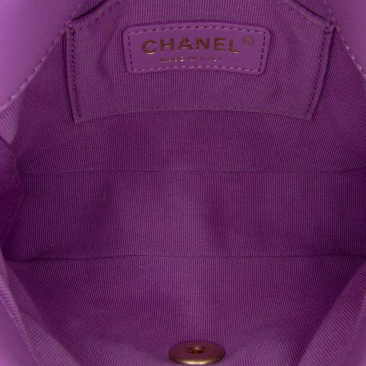 مملوكة مسبقًا Chanel Purple Mini Quilted Lambskin Candy Chain Flap