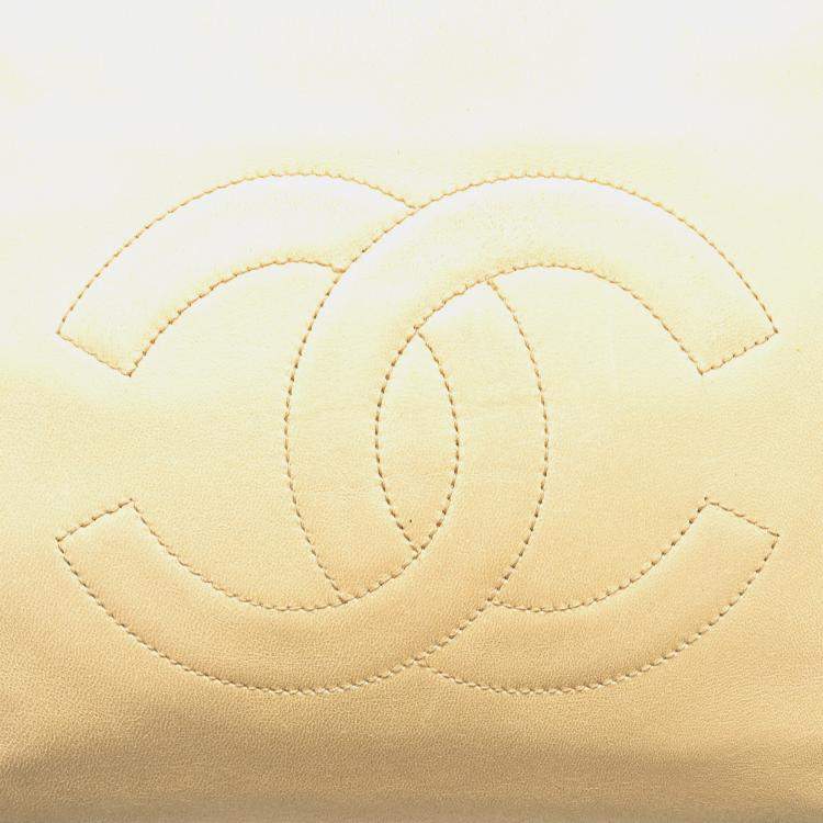 Pre Owned Chanel Brown CC Lambskin Chain Tote