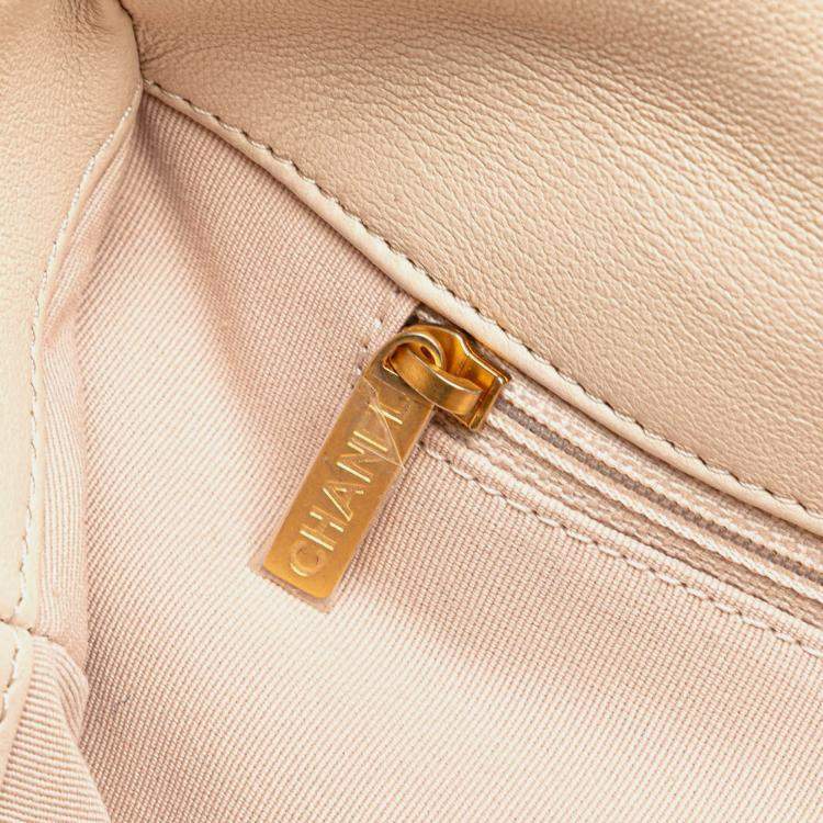 Pre Owned Chanel Brown Large Lambskin 19 Flap