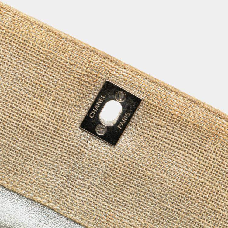 مملوكة مسبقًا Chanel Brown CC Stitched Linen Chain Tote