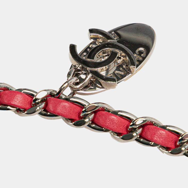 Pre Owned Chanel Pink Mini Vertical Quilted Jersey Single Flap