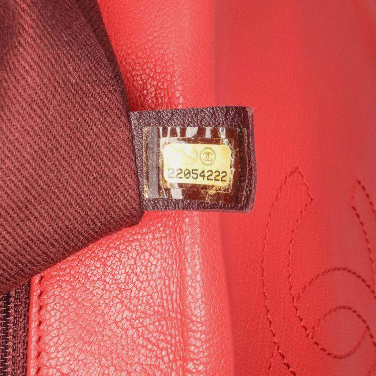 Pre Owned Chanel Red Small Quilted Goatskin Double Carry Waist Chain Flap