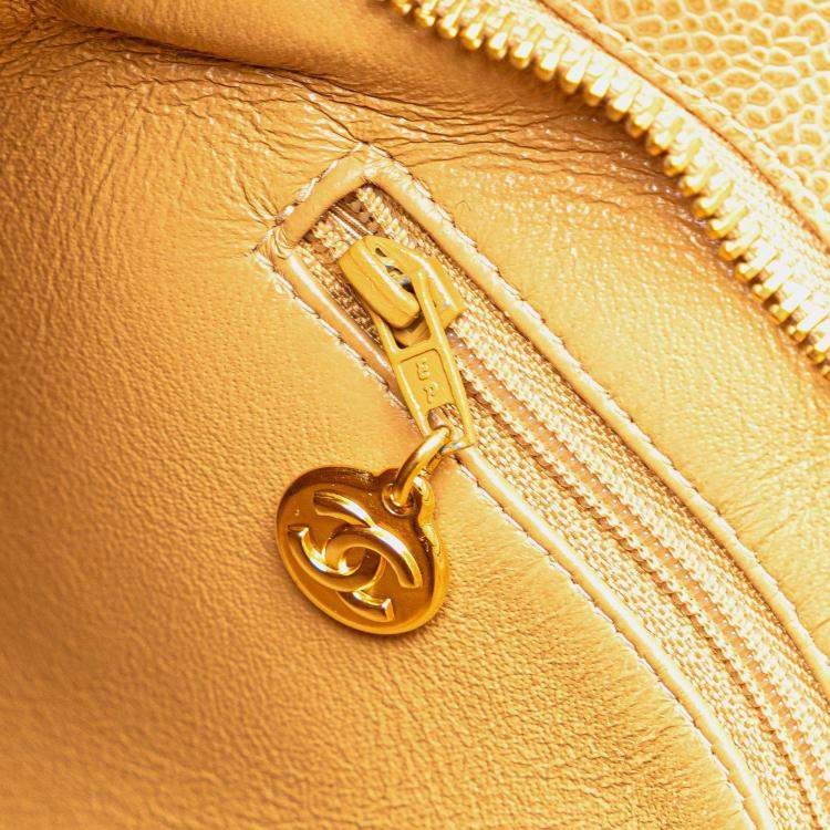 Pre Owned Chanel Brown Caviar Medallion Tote