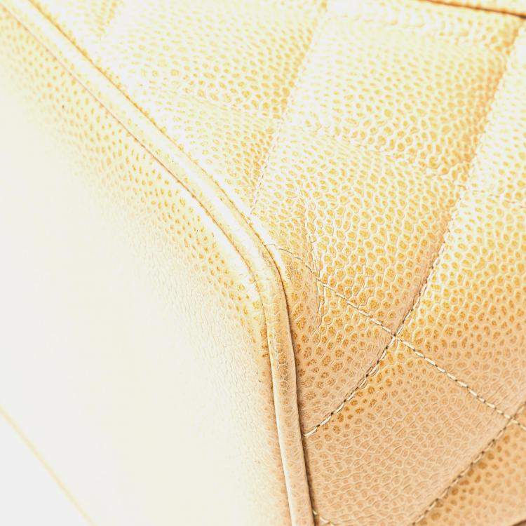 Pre Owned Chanel Brown Caviar Medallion Tote