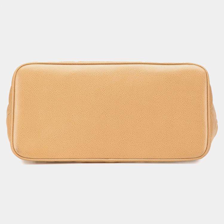 Pre Owned Chanel Brown Caviar Medallion Tote