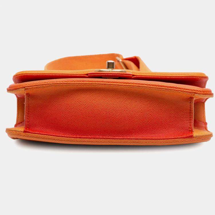 مملوكة مسبقًا Chanel Orange Small Quilted Caviar Sunset On The Sea Flap