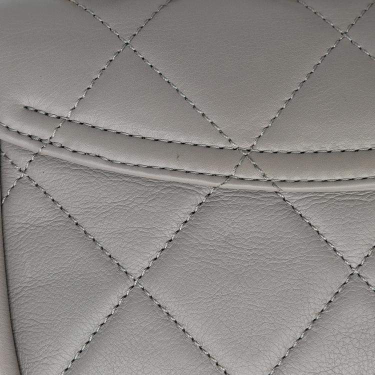 Pre Owned Chanel CC Quilted Lambskin Rounded Flap