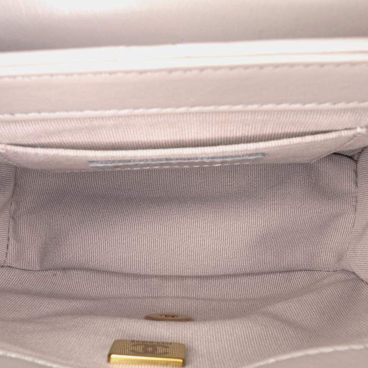 Pre Owned Chanel CC Quilted Lambskin Rounded Flap