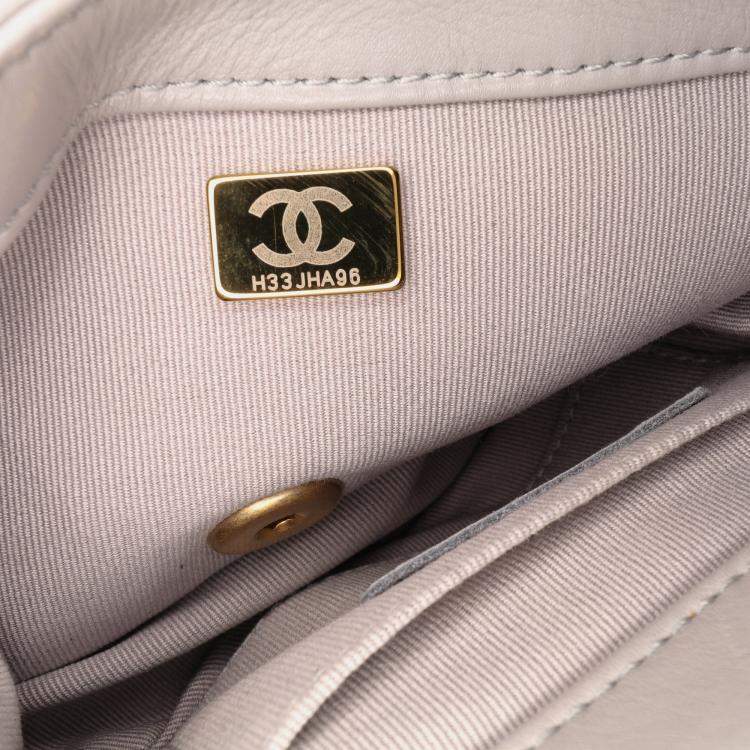 Pre Owned Chanel CC Quilted Lambskin Rounded Flap