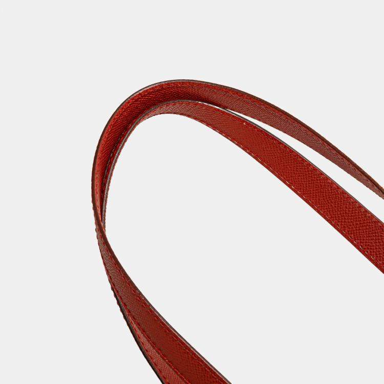 Pre Owned Chanel Orange Grained Calfskin Tote