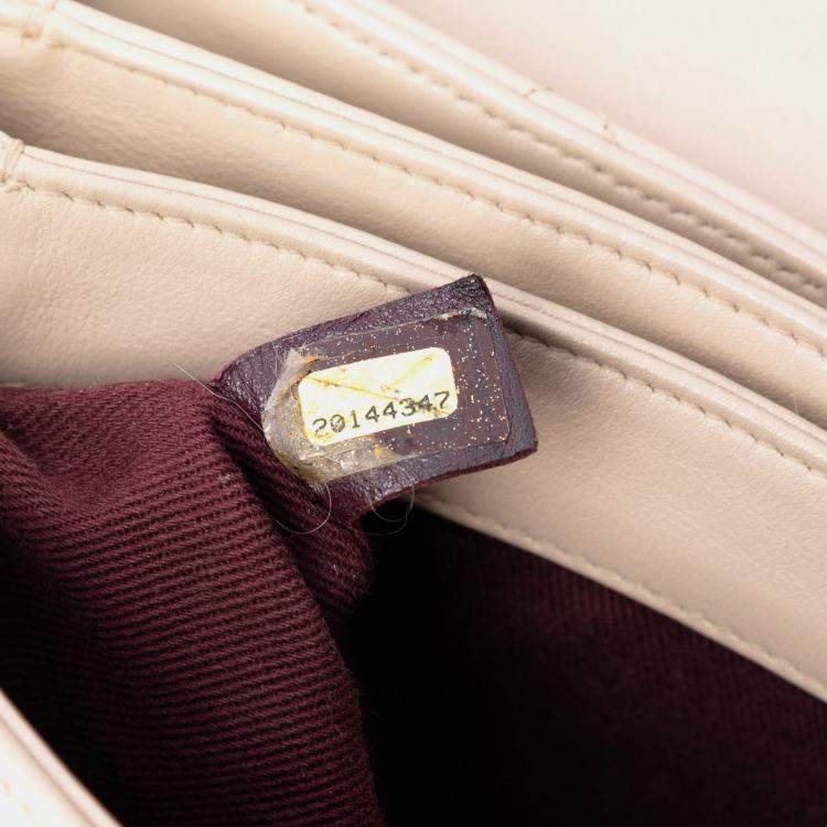 Pre Owned Chanel White Medium Quilted Calfskin Soft Elegance Flap