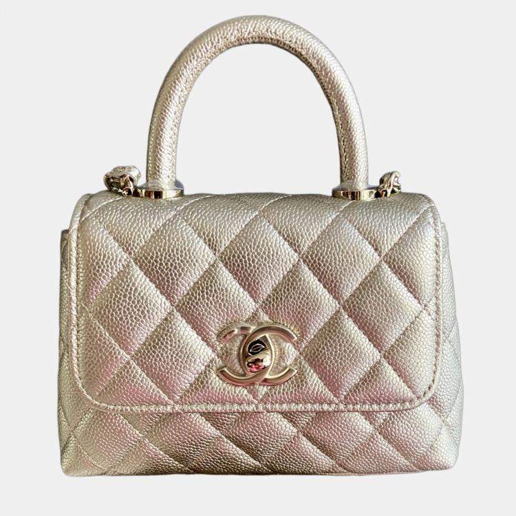 مملوكة مسبقًا Chanel Coco Handle Nano light gold with gold hardware