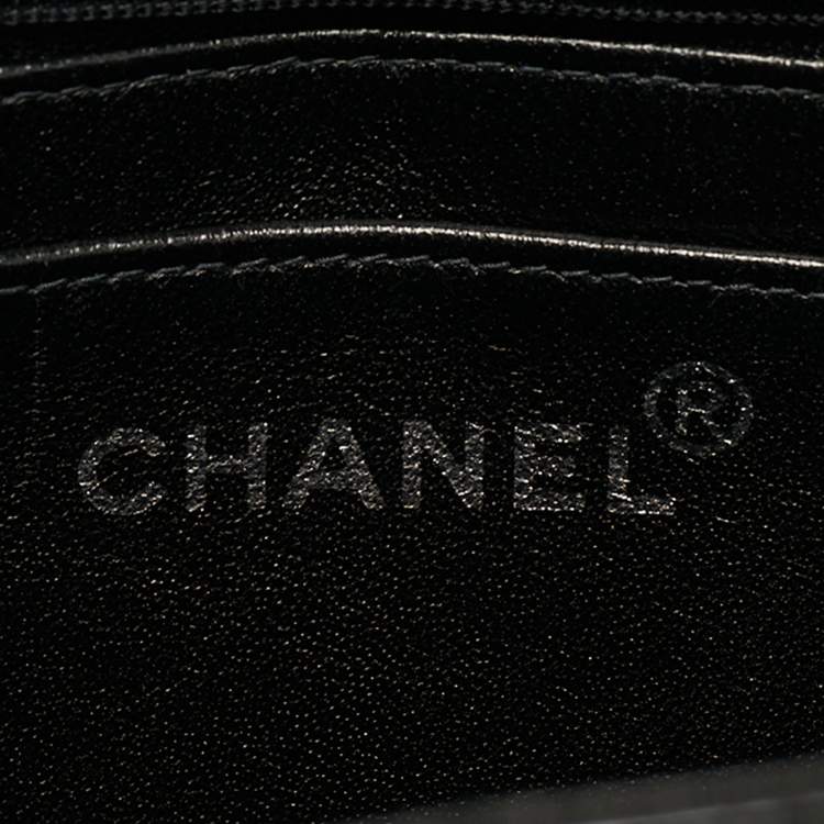 Pre Owned Chanel CC Black Patent and Leather Chain Top Handle Bag