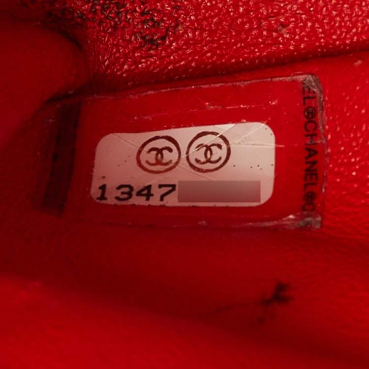 Pre Owned Chanel Classic Single Flap Jumbo Orange Chevron Patent Leather Shoulder Bag