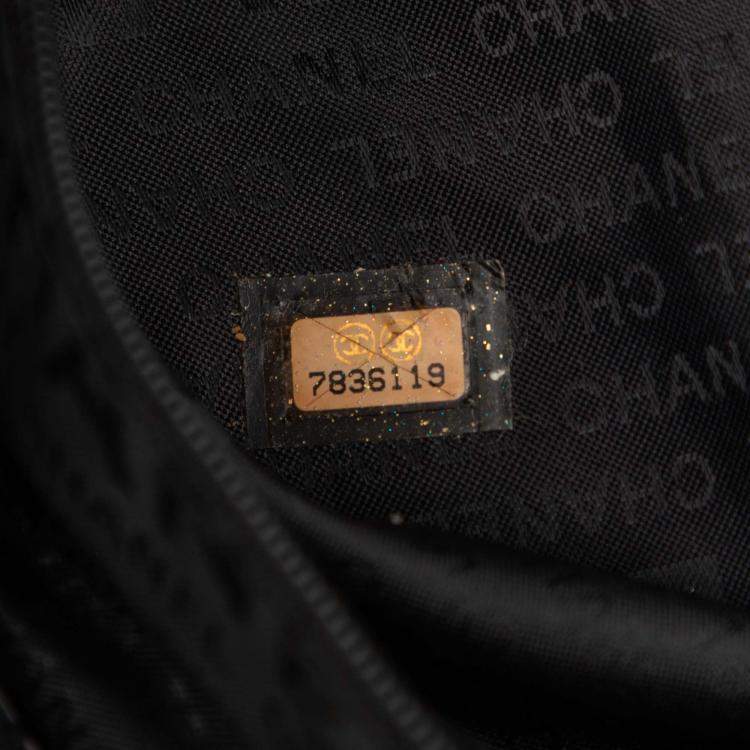 Pre Owned Chanel Black/Beige Nylon CC Sport Line Belt Bag