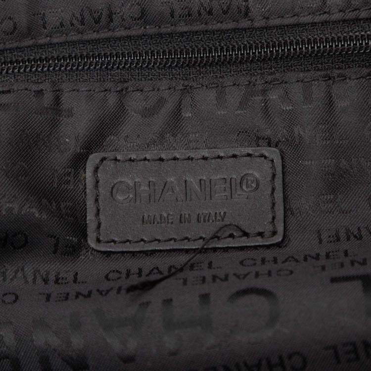 Pre Owned Chanel Black/Beige Nylon CC Sport Line Belt Bag