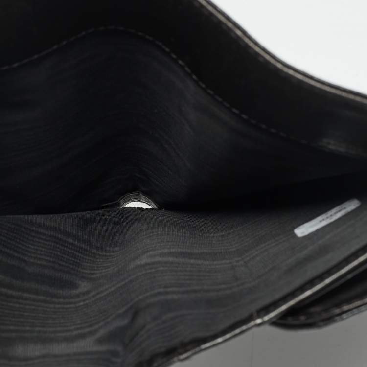 Pre Owned Chanel CC Timeless Black Patent Leather Trifold Wallet