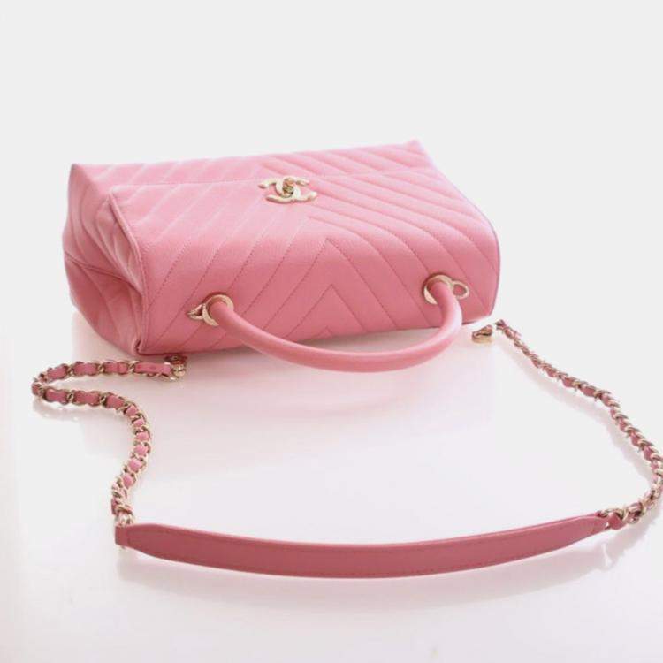 Pre Owned Chanel Medium Caviar Coco Handle Bag