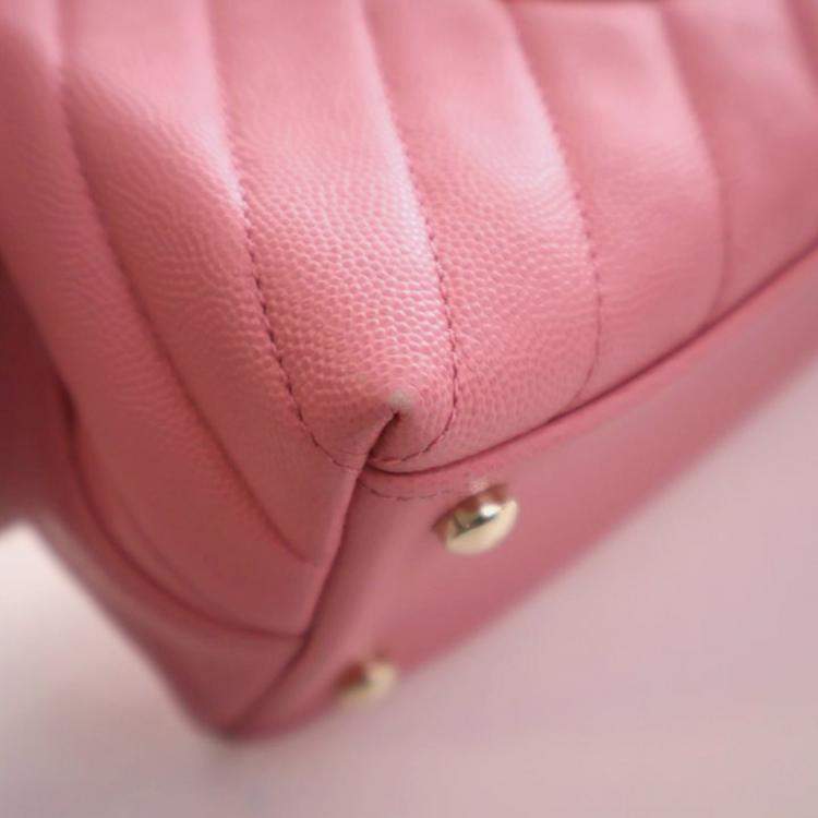 Pre Owned Chanel Medium Caviar Coco Handle Bag