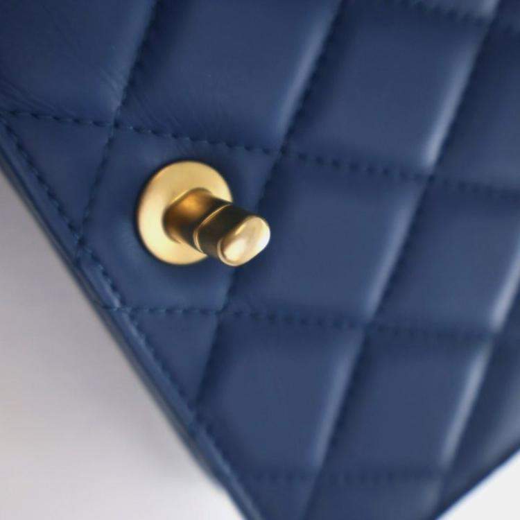 Pre Owned Chanel Mini Aged Calfskin CC Full Flap Bag