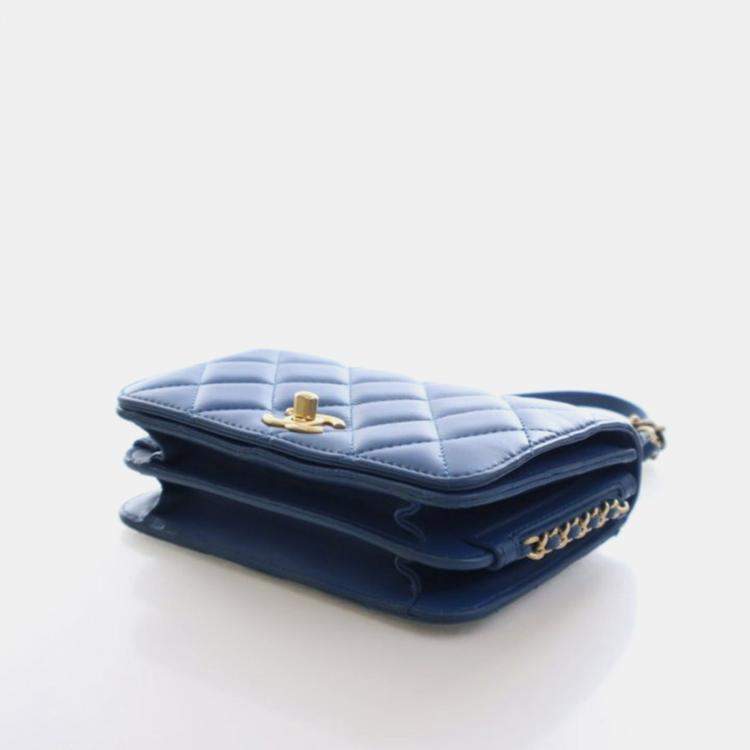 Pre Owned Chanel Mini Aged Calfskin CC Full Flap Bag