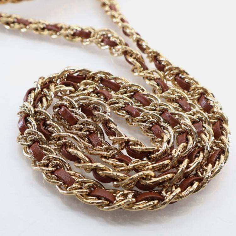 مملوكة مسبقًا Chanel Medium Shiny Lambskin Golden Links Top Handle Flap Bag