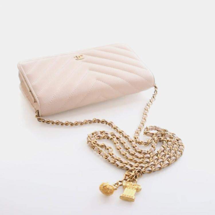 Pre Owned Chanel Caviar Paris-Athens Wallet On Chain (WOC)