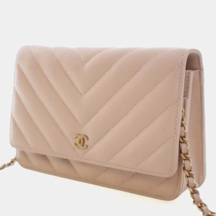 Pre Owned Chanel Caviar Paris-Athens Wallet On Chain (WOC)