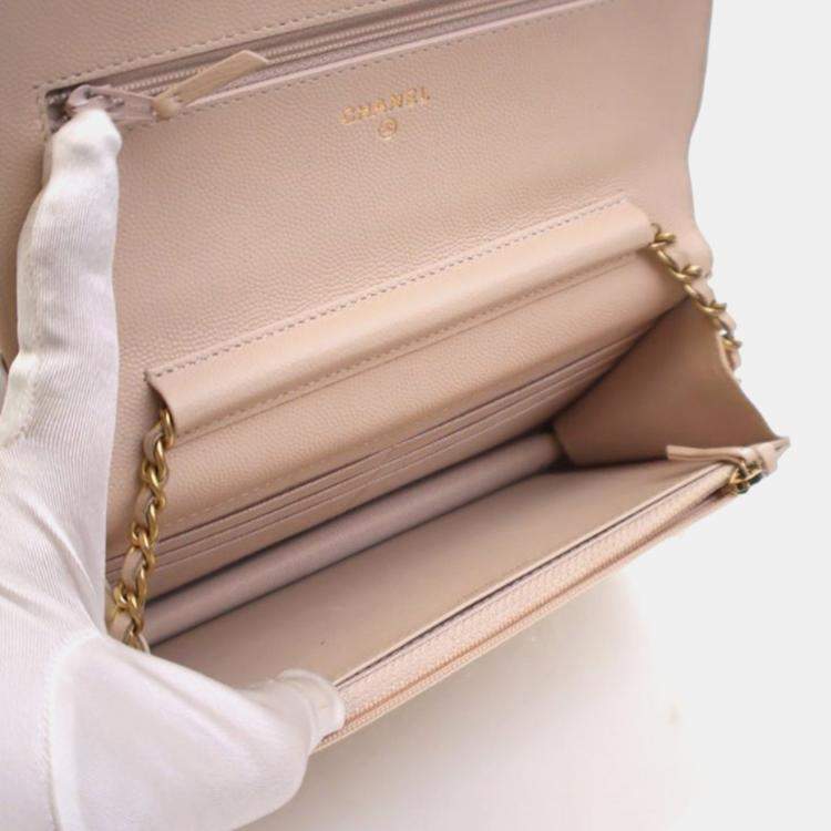 Pre Owned Chanel Caviar Paris-Athens Wallet On Chain (WOC)