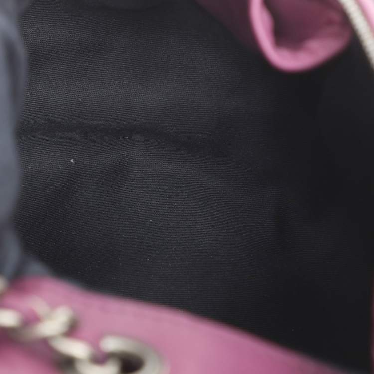 Pre Owned Chanel Backpack Is Back Mini Purple Leather Backpack