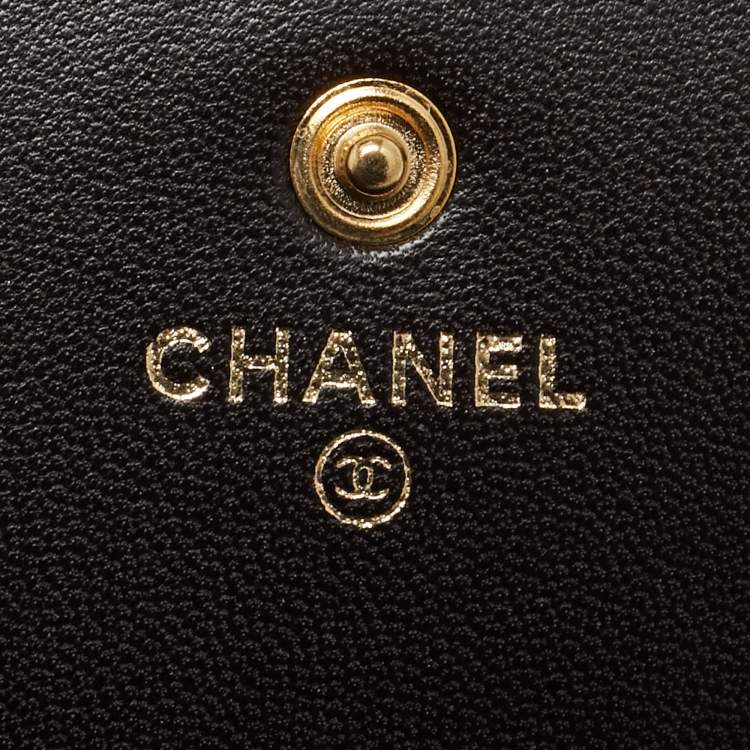 Pre Owned Chanel CC Brown Python Continental Wallet