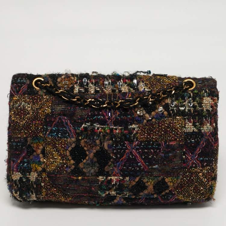 Pre Owned Chanel 2.55 Reissue Paris Byzance 227 Multicolor Lasage Tweed Jeweled Flap Bag