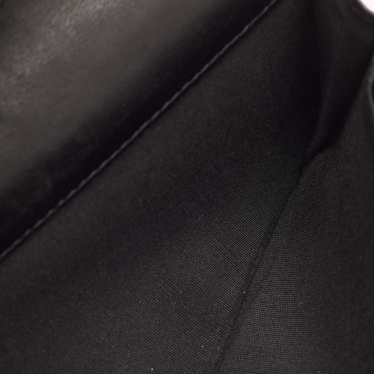 Pre Owned Chanel L Yen Black/Bronze Snakeskin Wallet