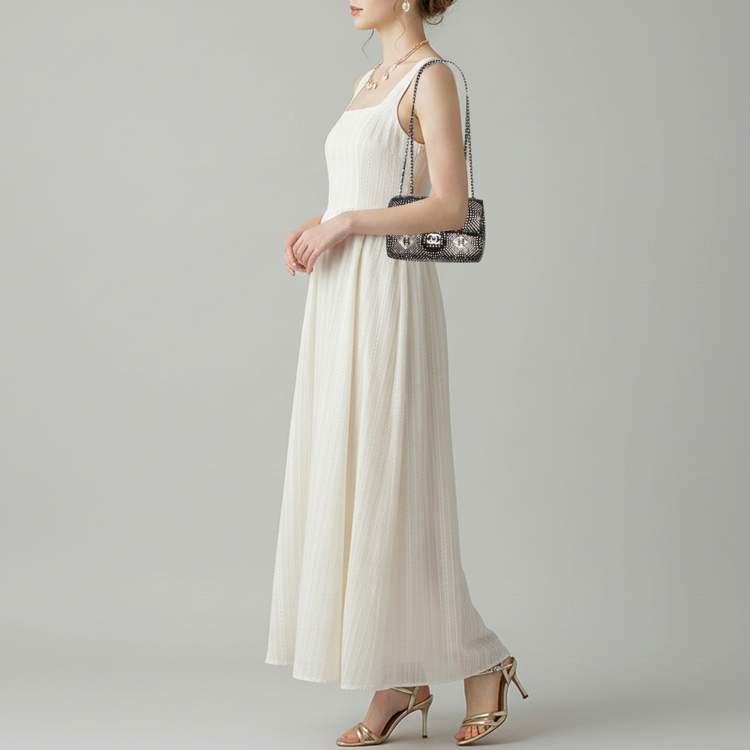 Pre Owned Chanel Strass Evening Mini Black Velvet Flap Bag