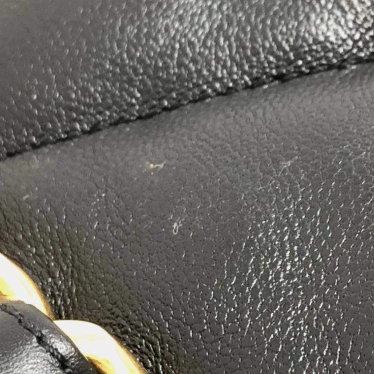 Pre Owned Chanel Coco Mark Cc Matelasse Small Shopping Bag Chain Shoulder Lambskin Black